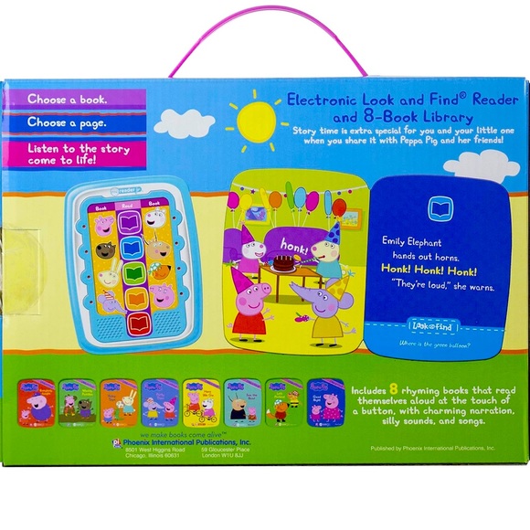 Peppa Pig - Electronic Me Reader Jr and 8 Look and Find Sound Book Library - Picture 2 of 2